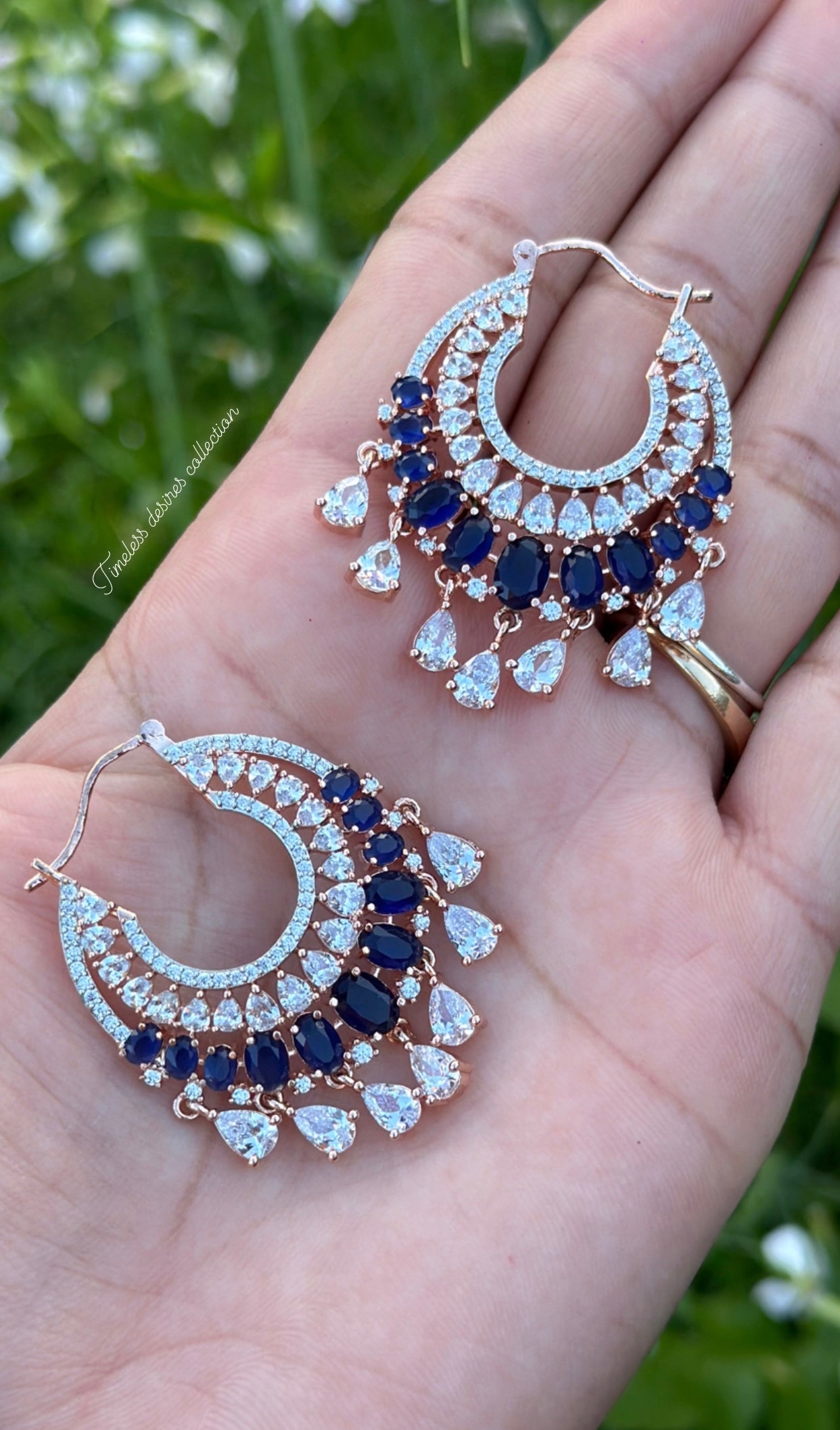 American Diamond waliya earrings ( Code: A3 )