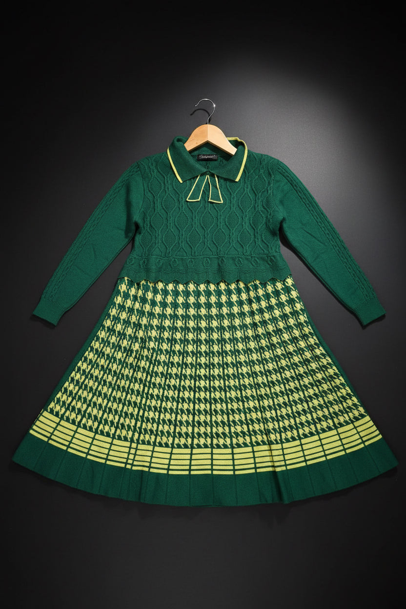 Woolen one piece dress in free size (fit 36-40), Code: 204