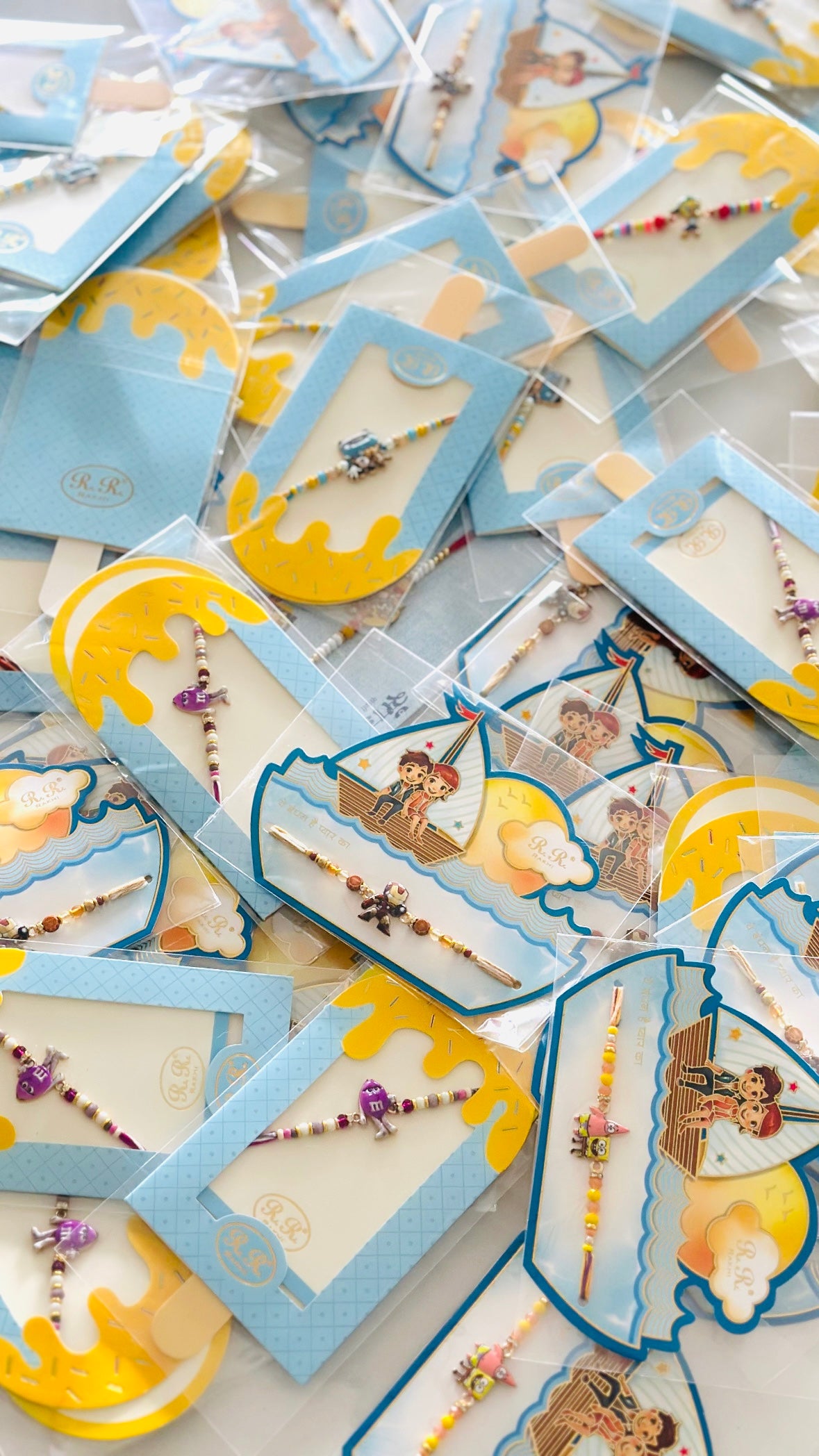 Kids Assorted cartoon / Superhero / Disney Rakhi or Rakhdi packs