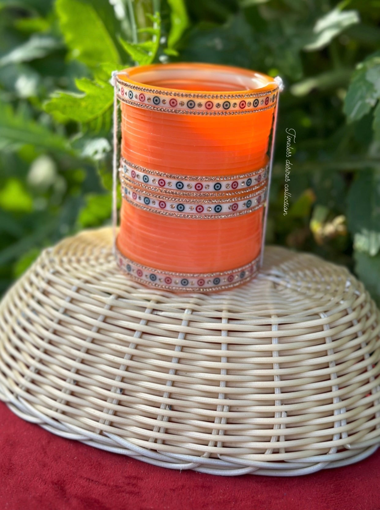 Peach Chooda Bangles
