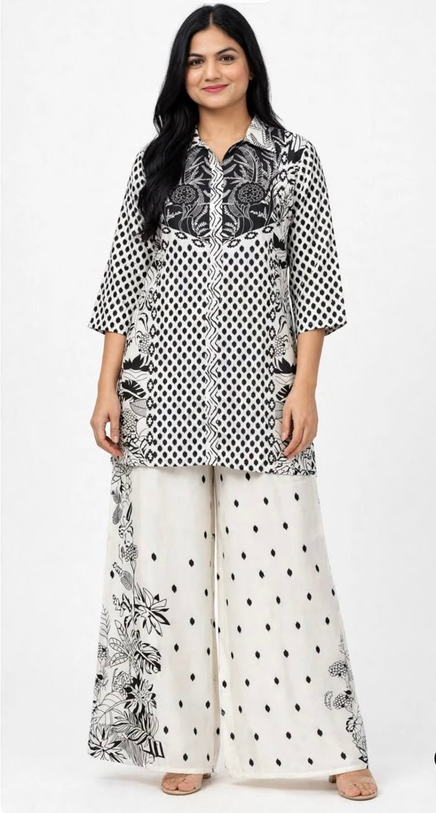 Semi stain silk Co Ord set, Code: R4