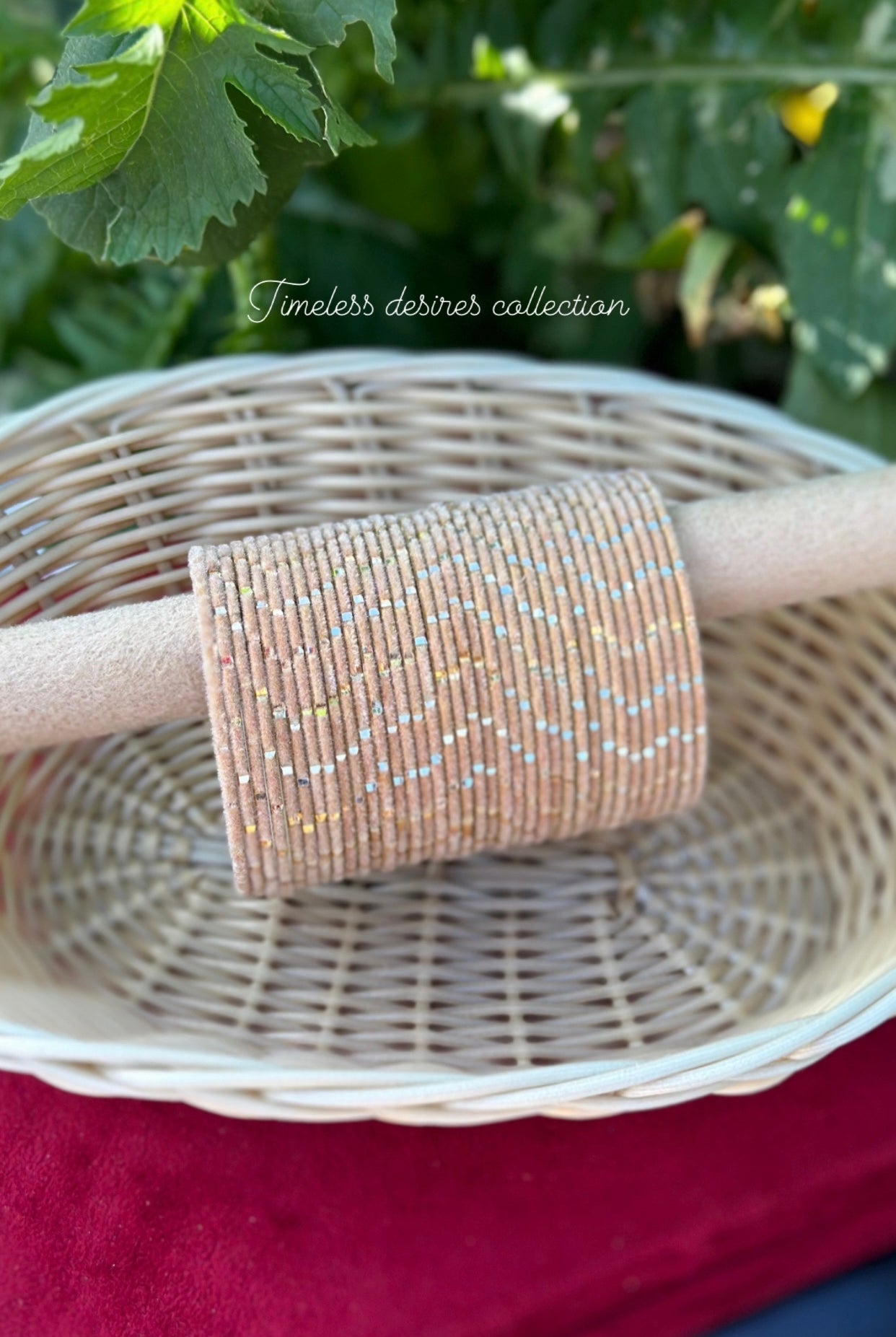 Light peach Plain velvet bangles pack of 36 bangles