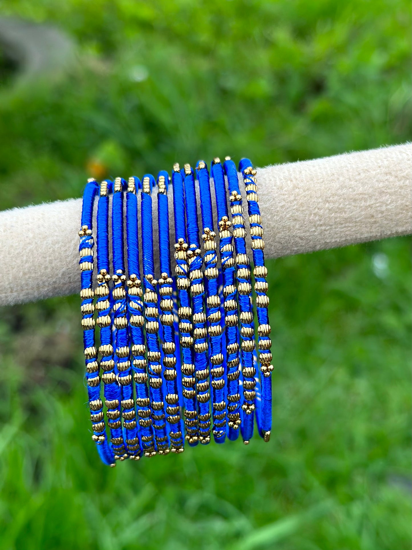 Blue colour thread bangles