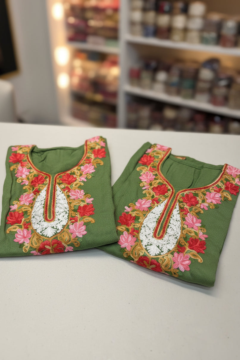 Free size upto size 44 - Kashmiri woolen kurti - ( grab free gift as kangan with it )