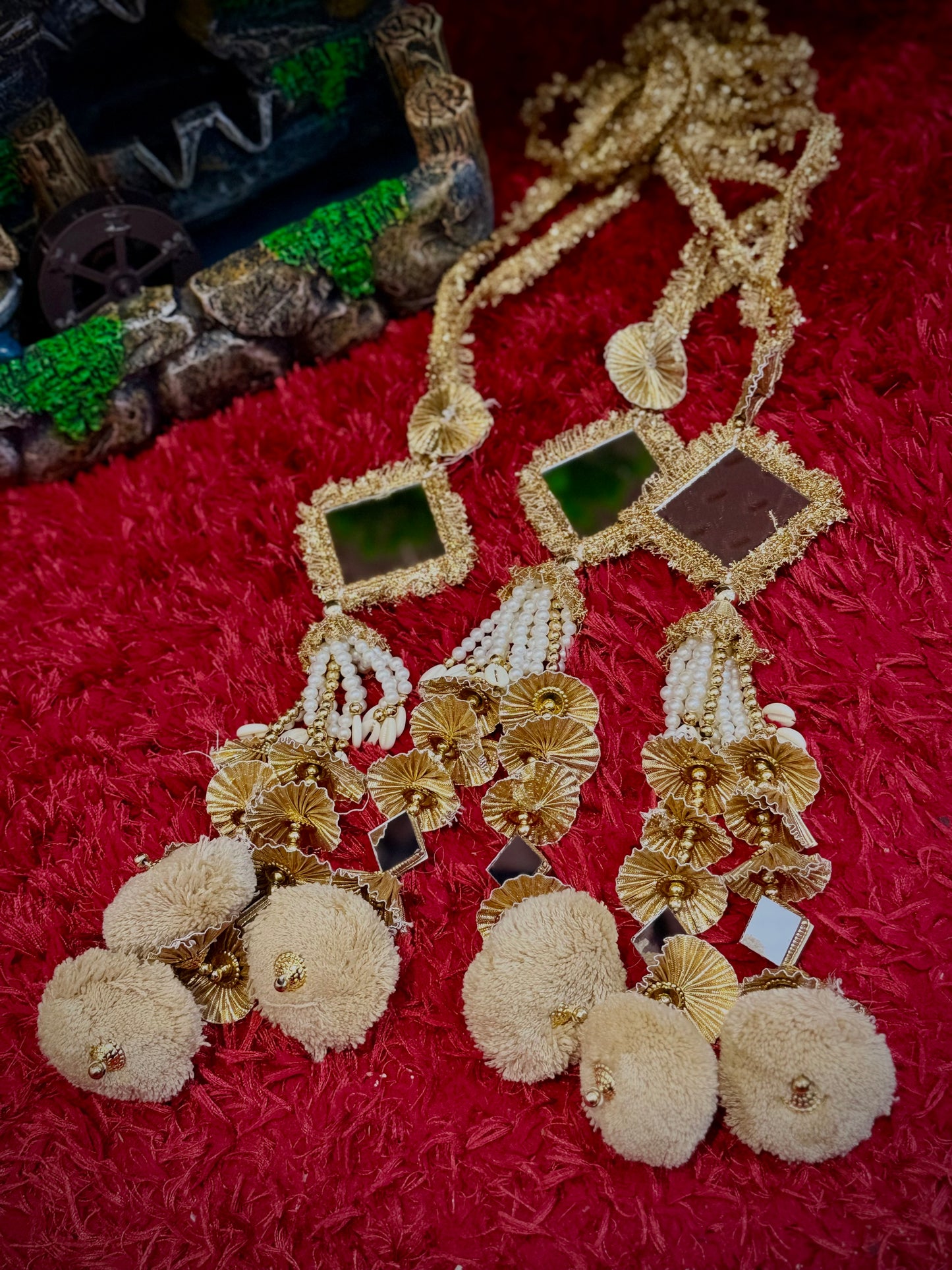 Pakistani golden paranda with gota - X28