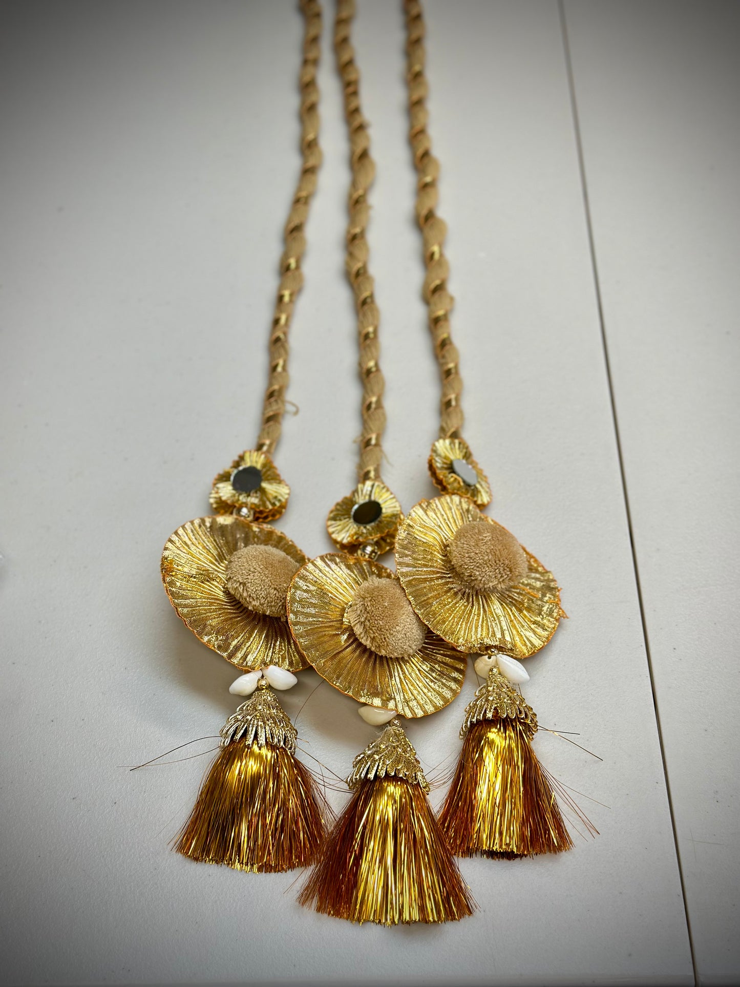 Mirror long paranda in golden colour, Code: PR2