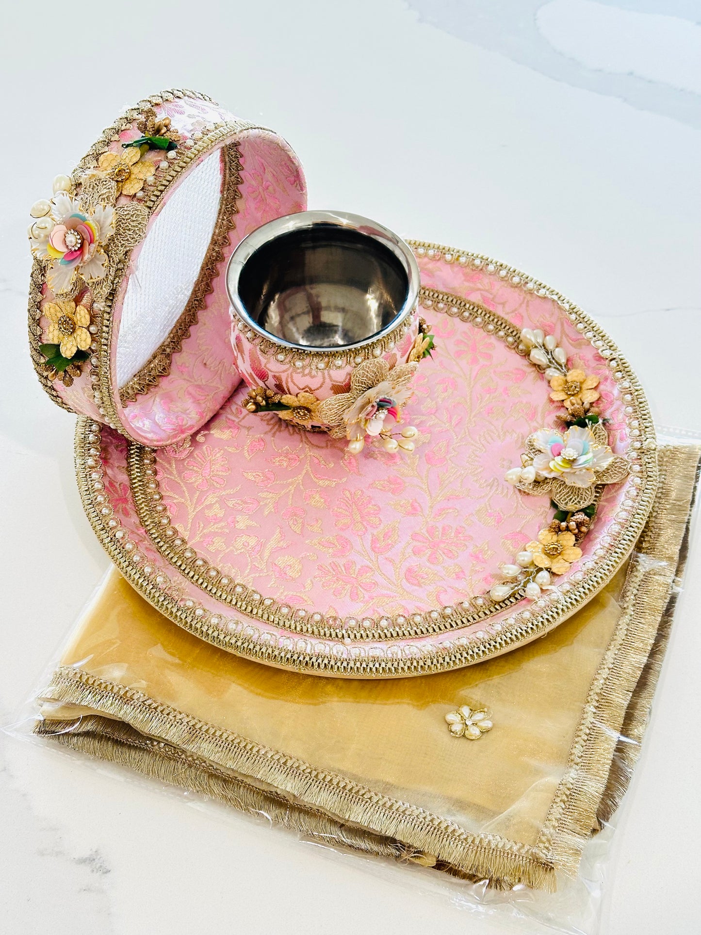 karwa Chauth Thali set with dupatta/chuni, (Code:101)