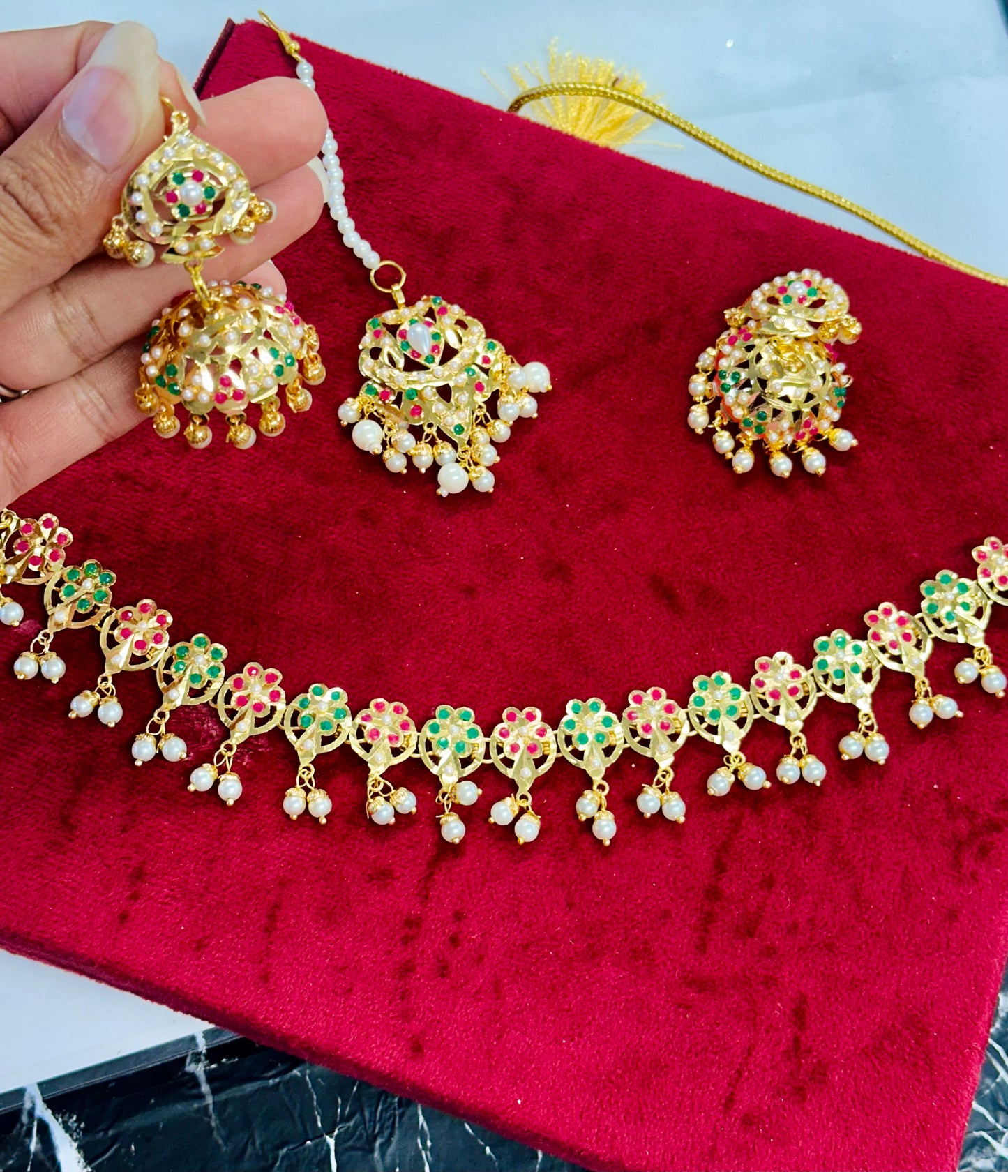 Punjabi traditional jewellery set - T6