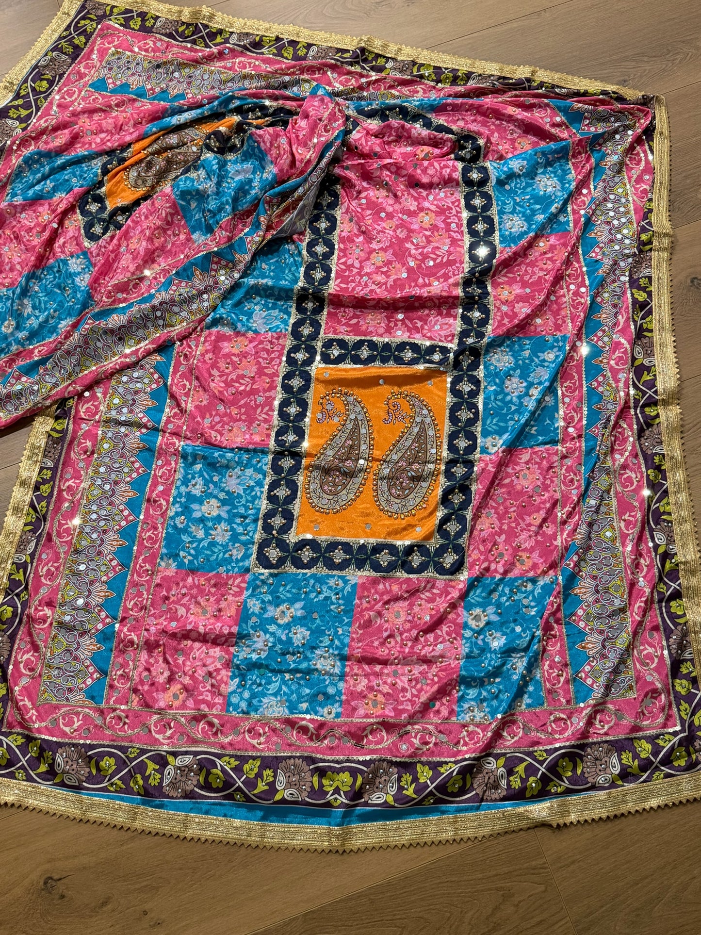 Pakistani silk Duppata - Code 0012