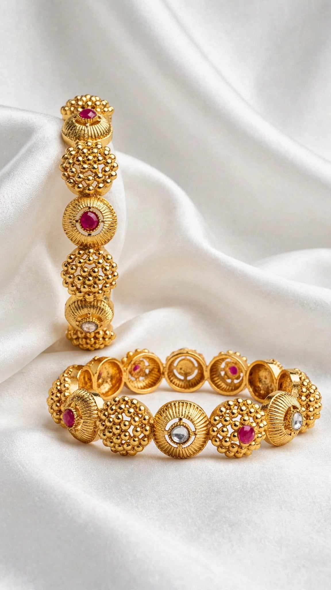 Gold Kade bangles - Size 2.4