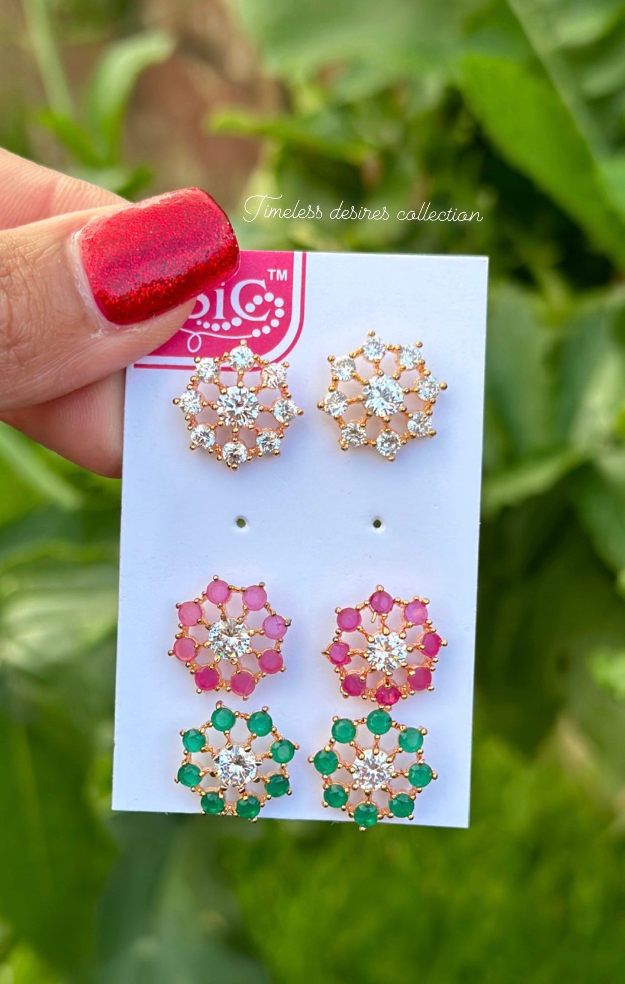 Studs in American diamond ( prices as pair )