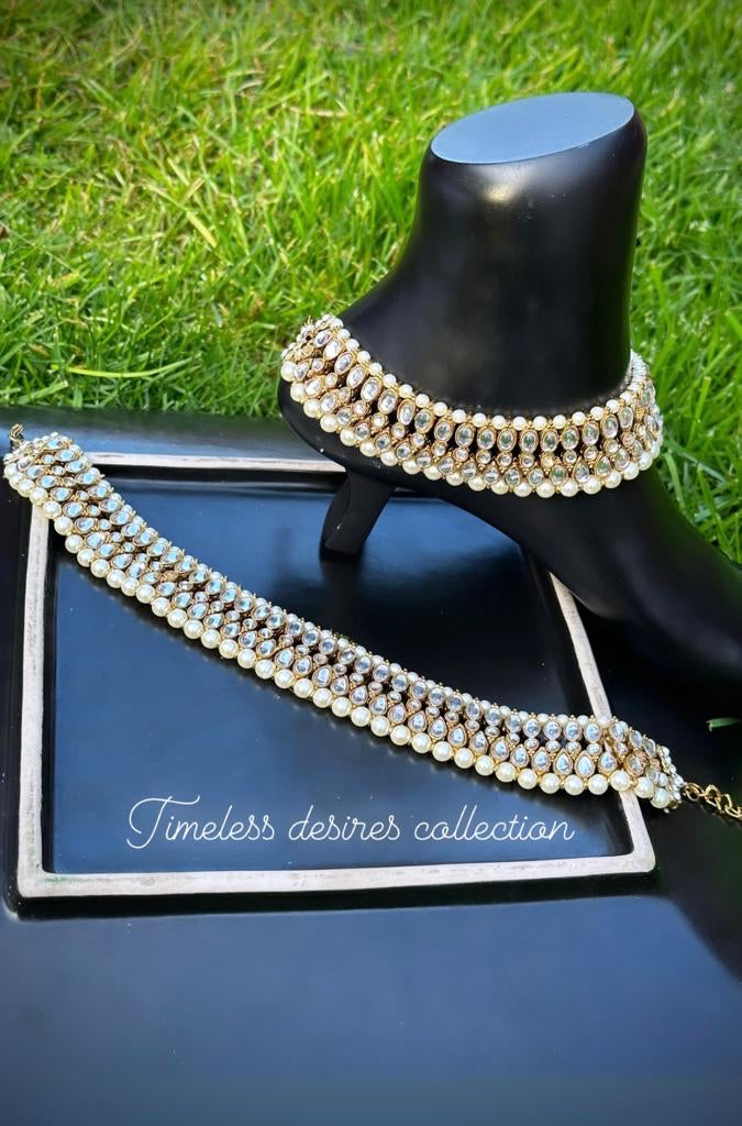 Heavy look kundan jhanjra / anklets (TD-14)