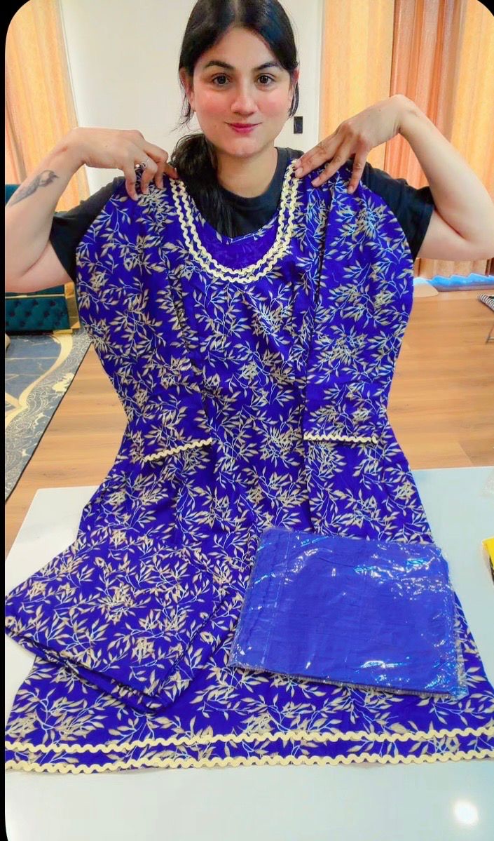 Cotton suit - ( Colour: Royal Blue ) Code - 956