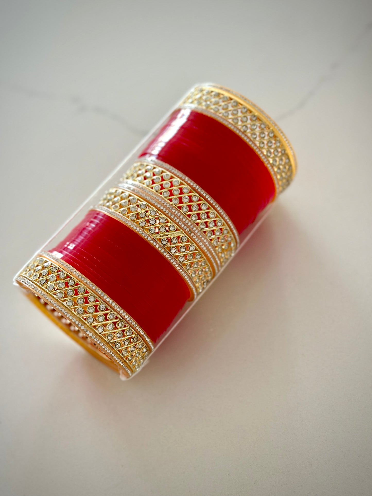 Red chooda set, ( Code: 6 )