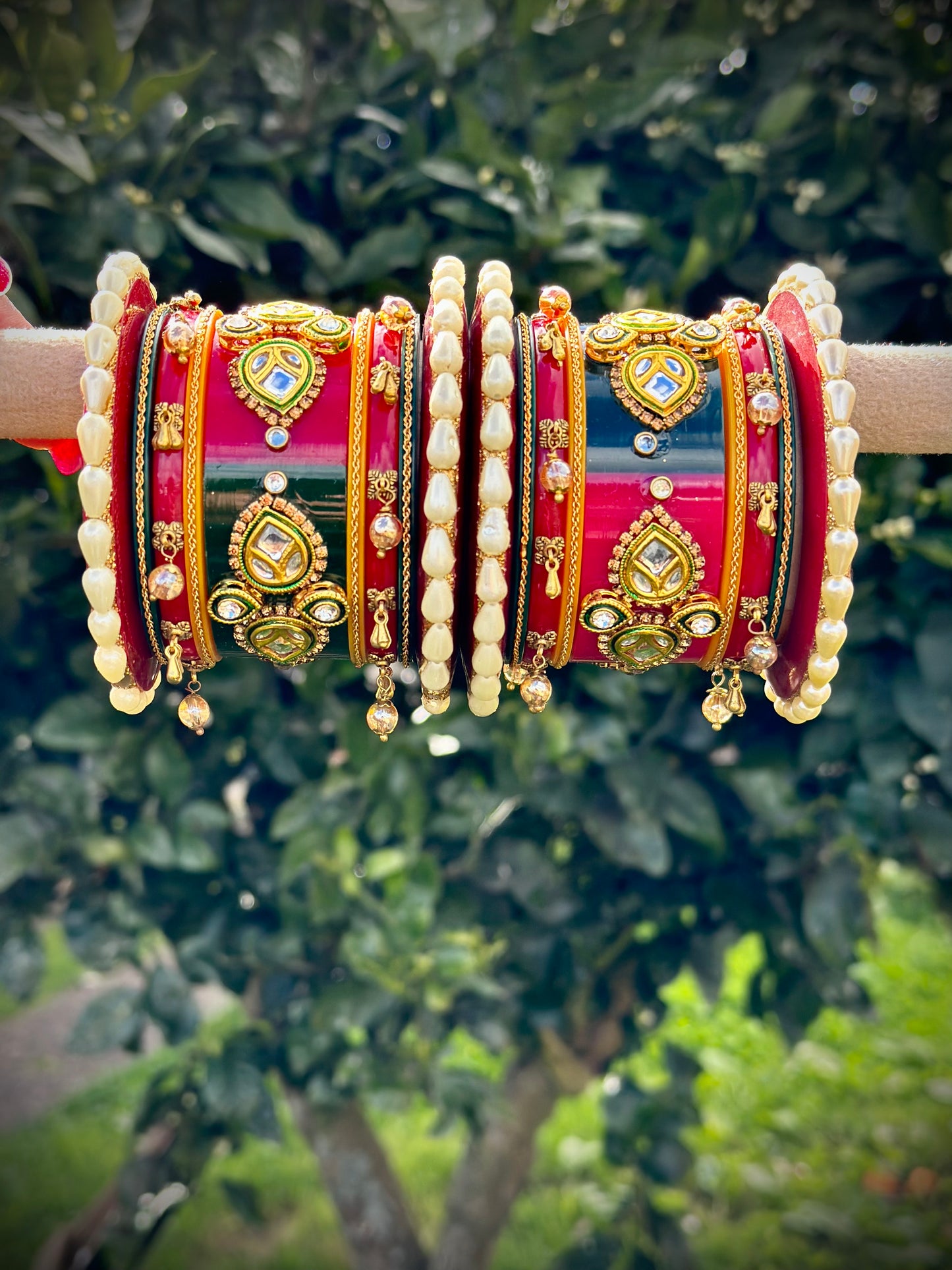 Rajwadi Chooda bangles for Karwa Chauth