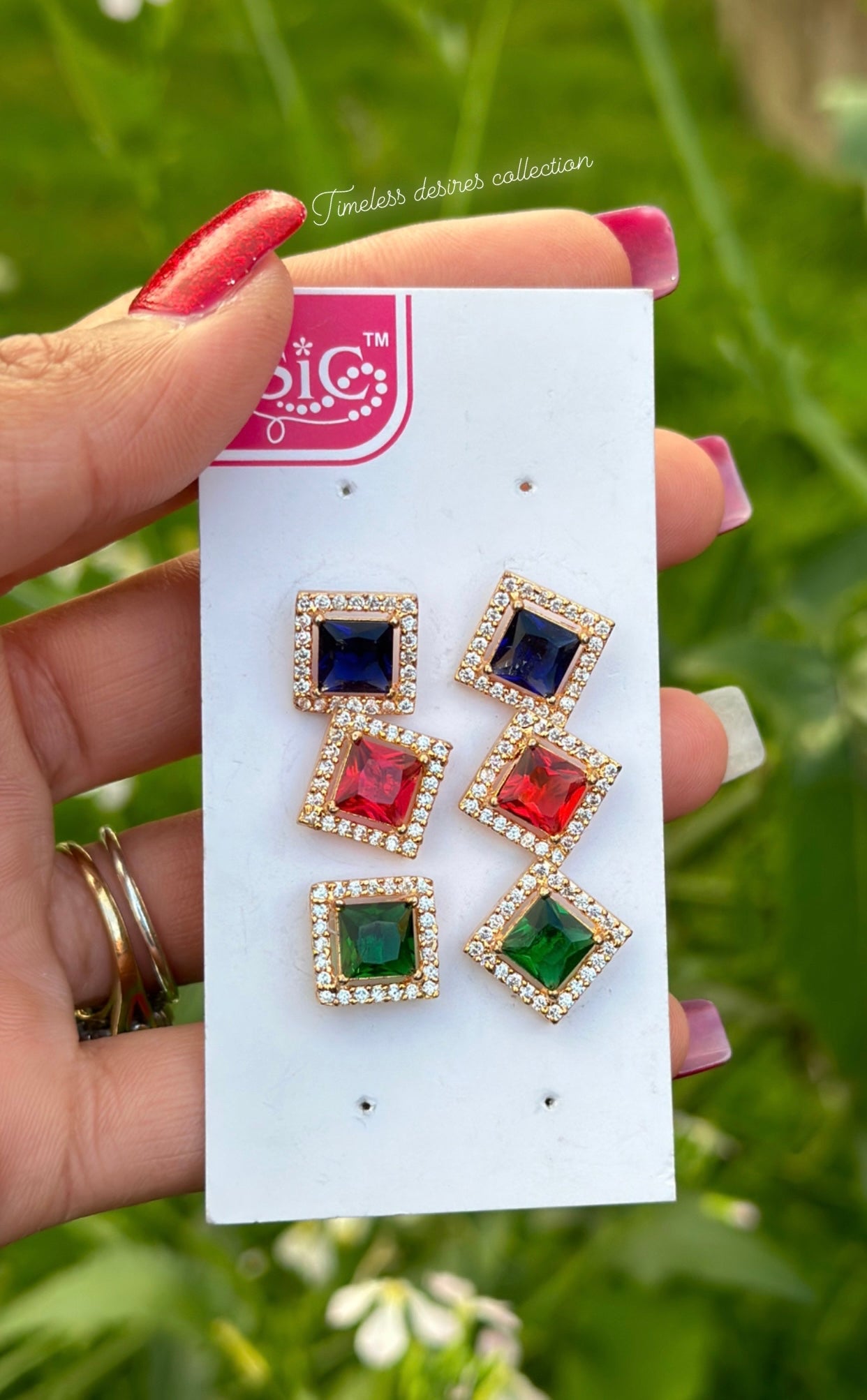 Studs in American diamond ( prices as pair )