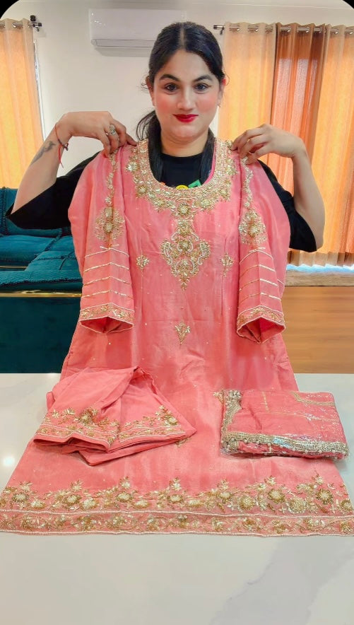 Handwork party-wear suit - code 925