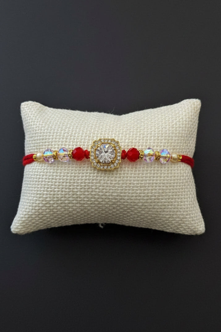 Premium Rakhi in American diamond - Code 418