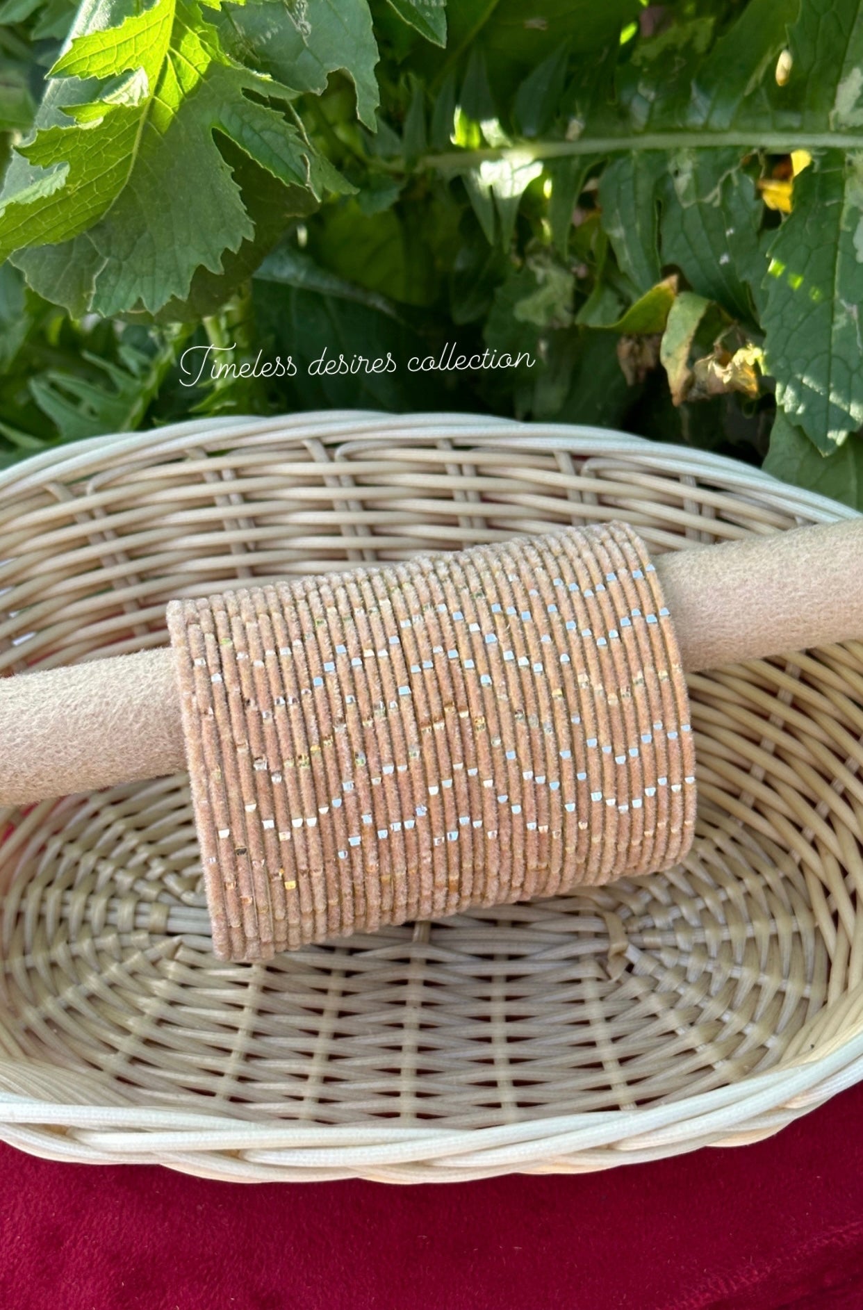 Light peach Plain velvet bangles pack of 36 bangles