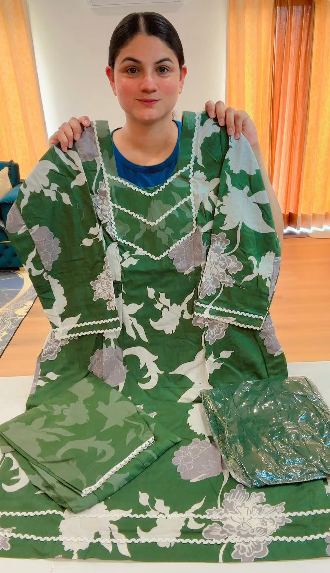 Cotton Printed Boutique Stitched Suit, Code: 221