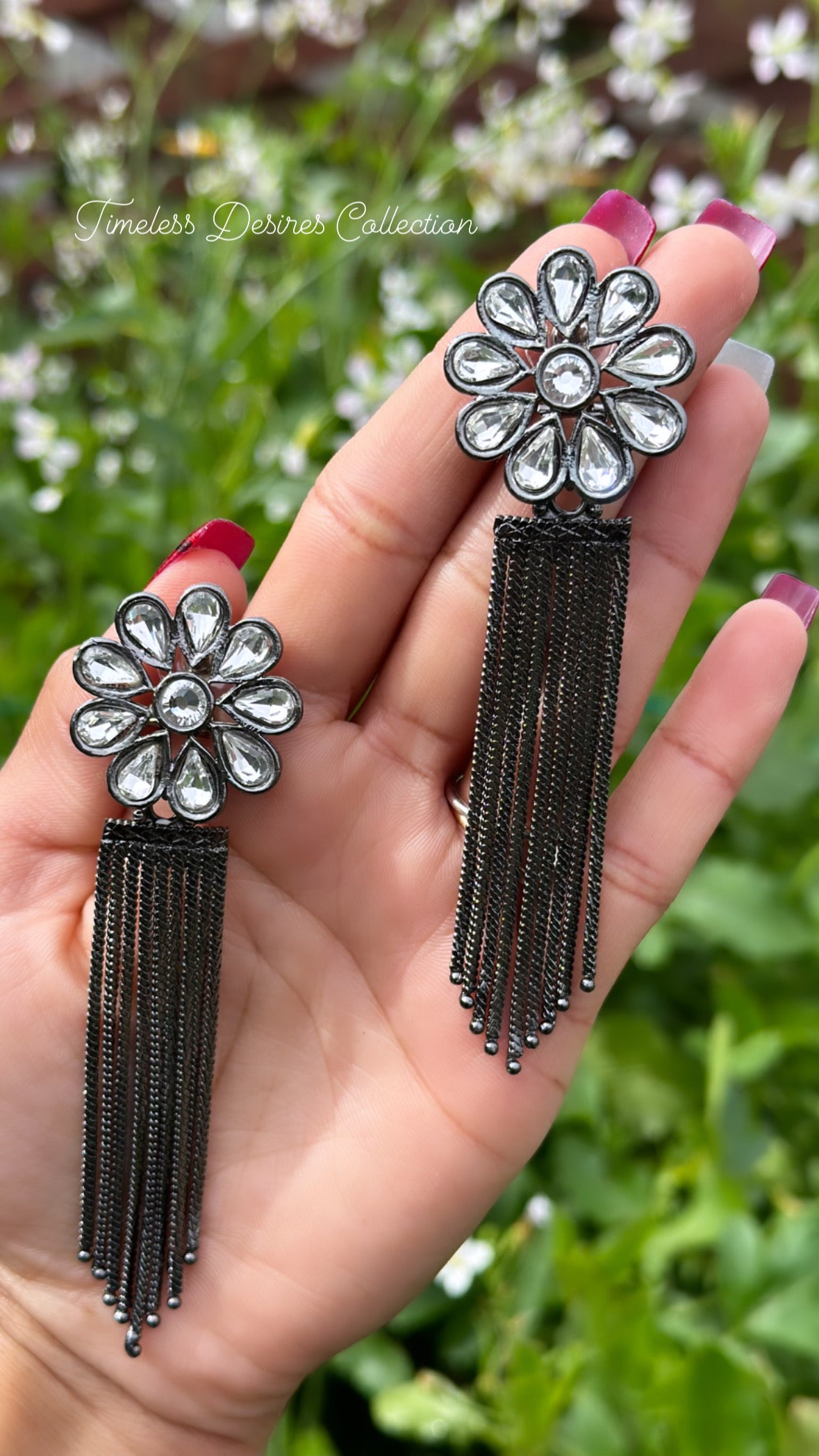 Victorian Polish western look silver earrings