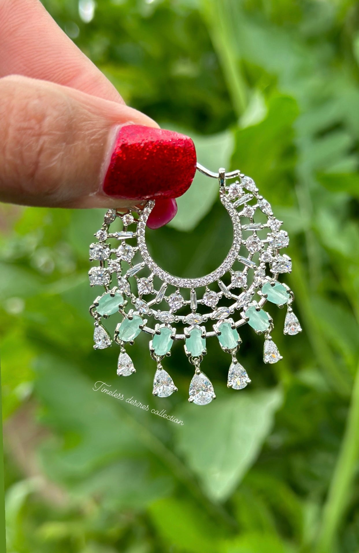 American Diamond waliya earrings ( Code: A2 )
