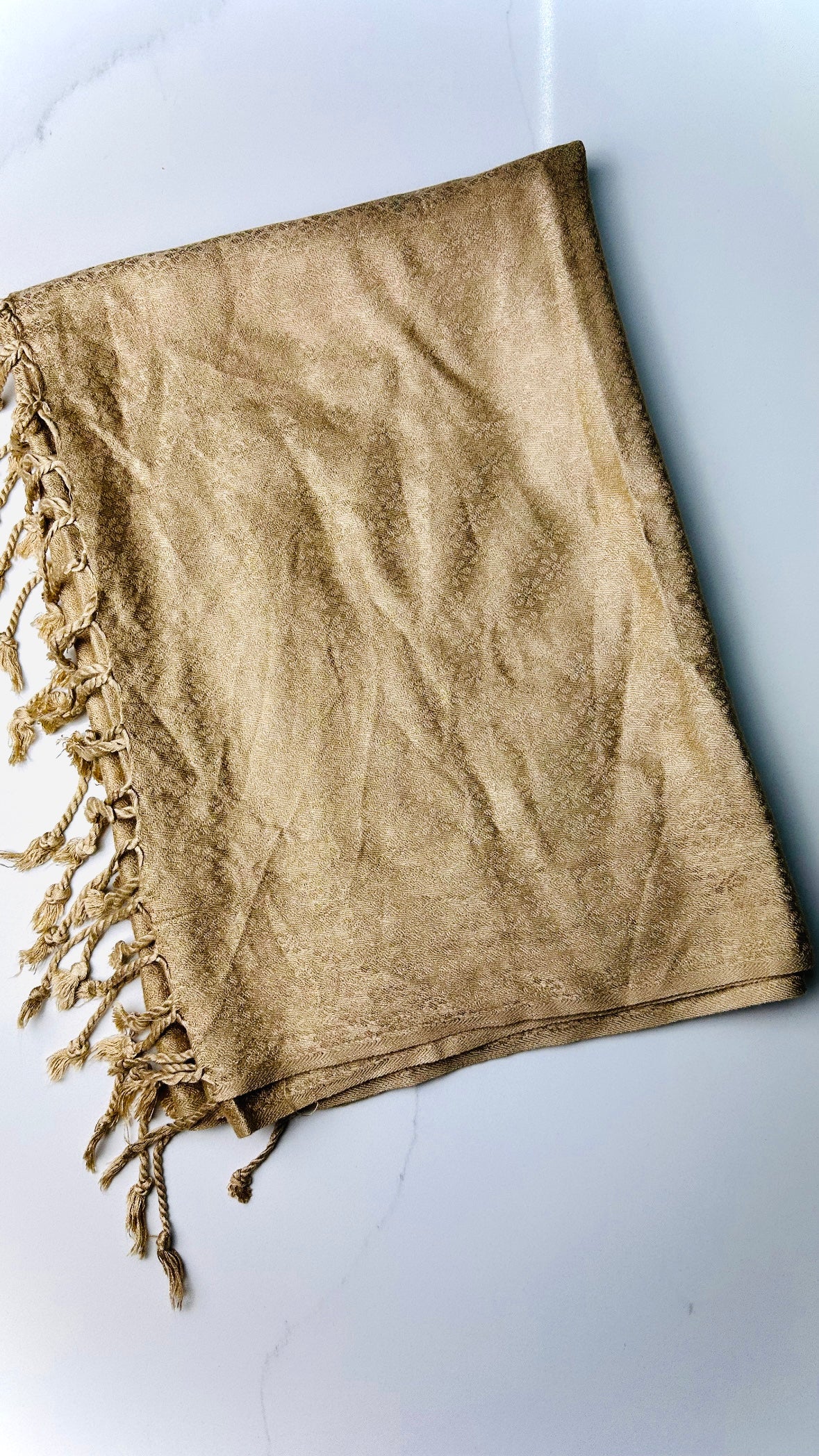 Golden Shawal / Stole - Unisex ( Perfect Gift on Rakhi for brother , Bhain , Bhabi or mum )