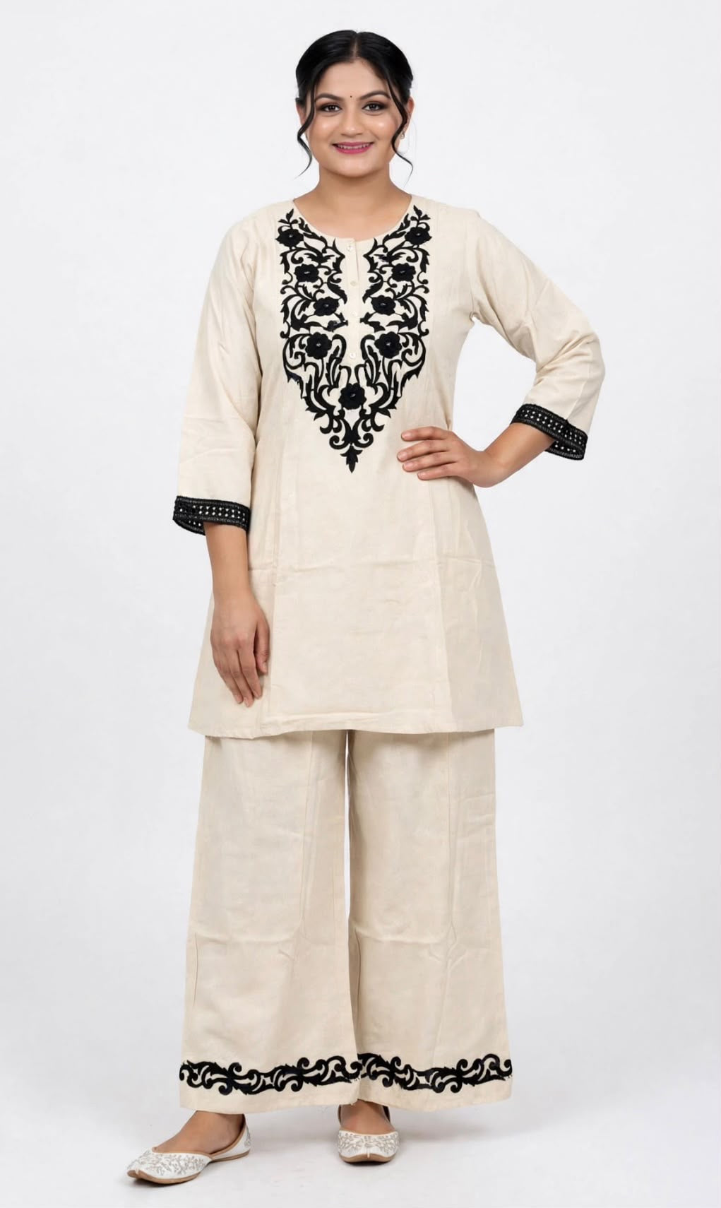 A Sharp co-ord set in khadi cotton, Code 344