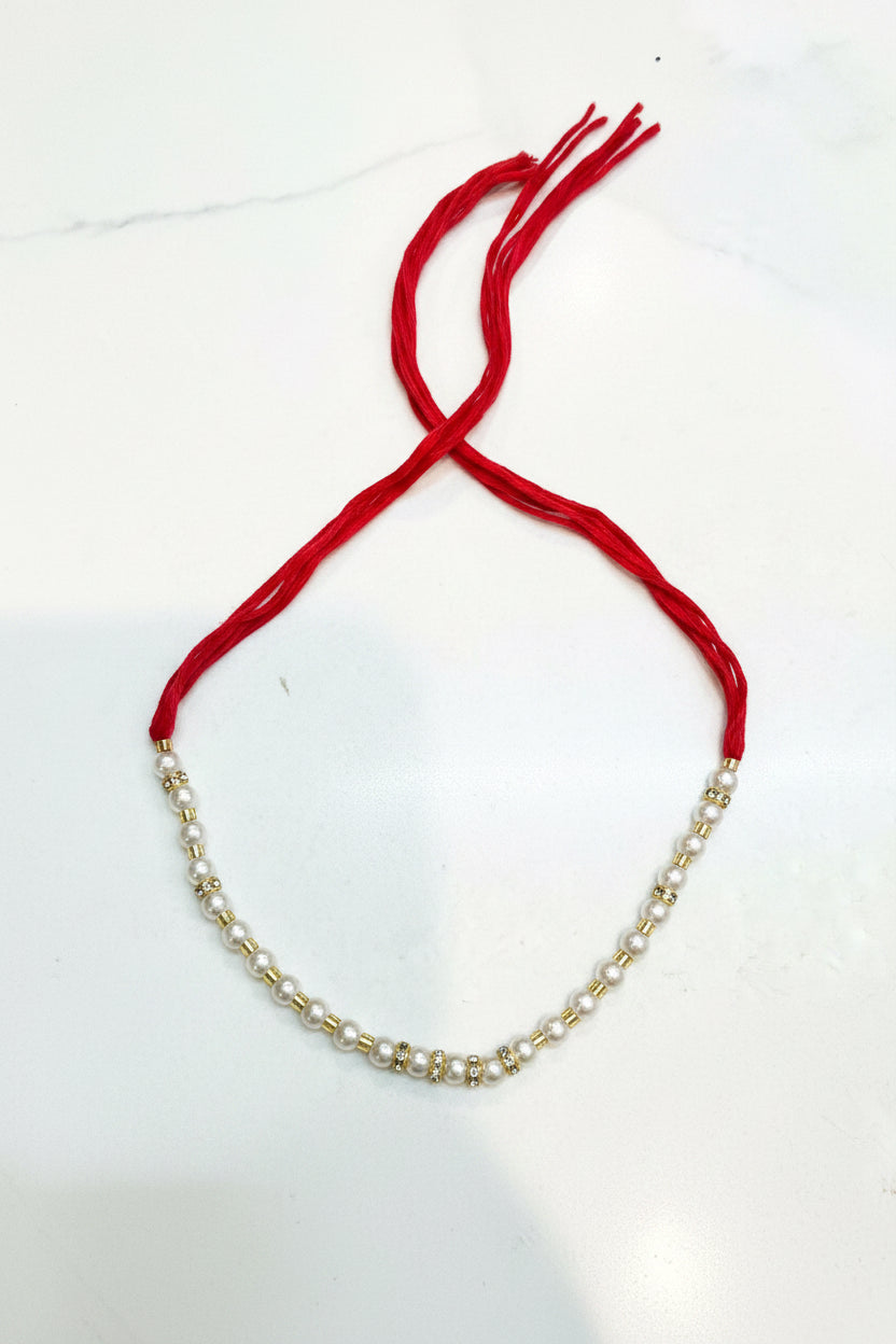 Pearl rakhi thread