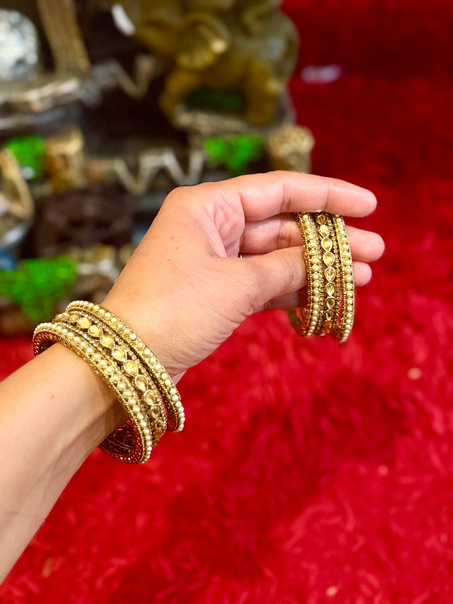 Golden Kade Bangles - set of 6 kade - X16