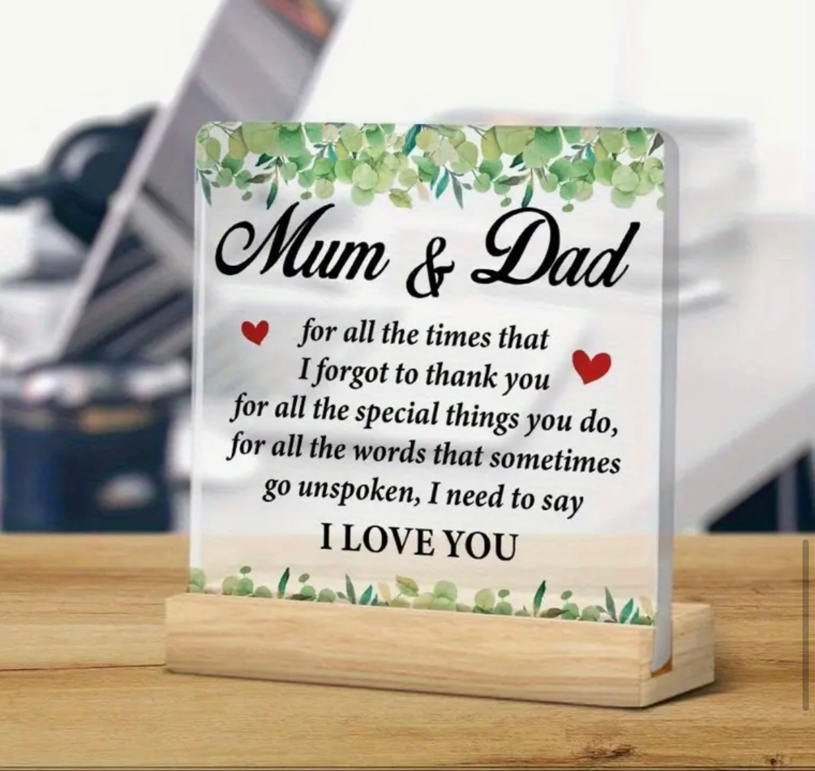 1pc Acrylic Table Decorations, Gift For Mum & Dad 🎁,