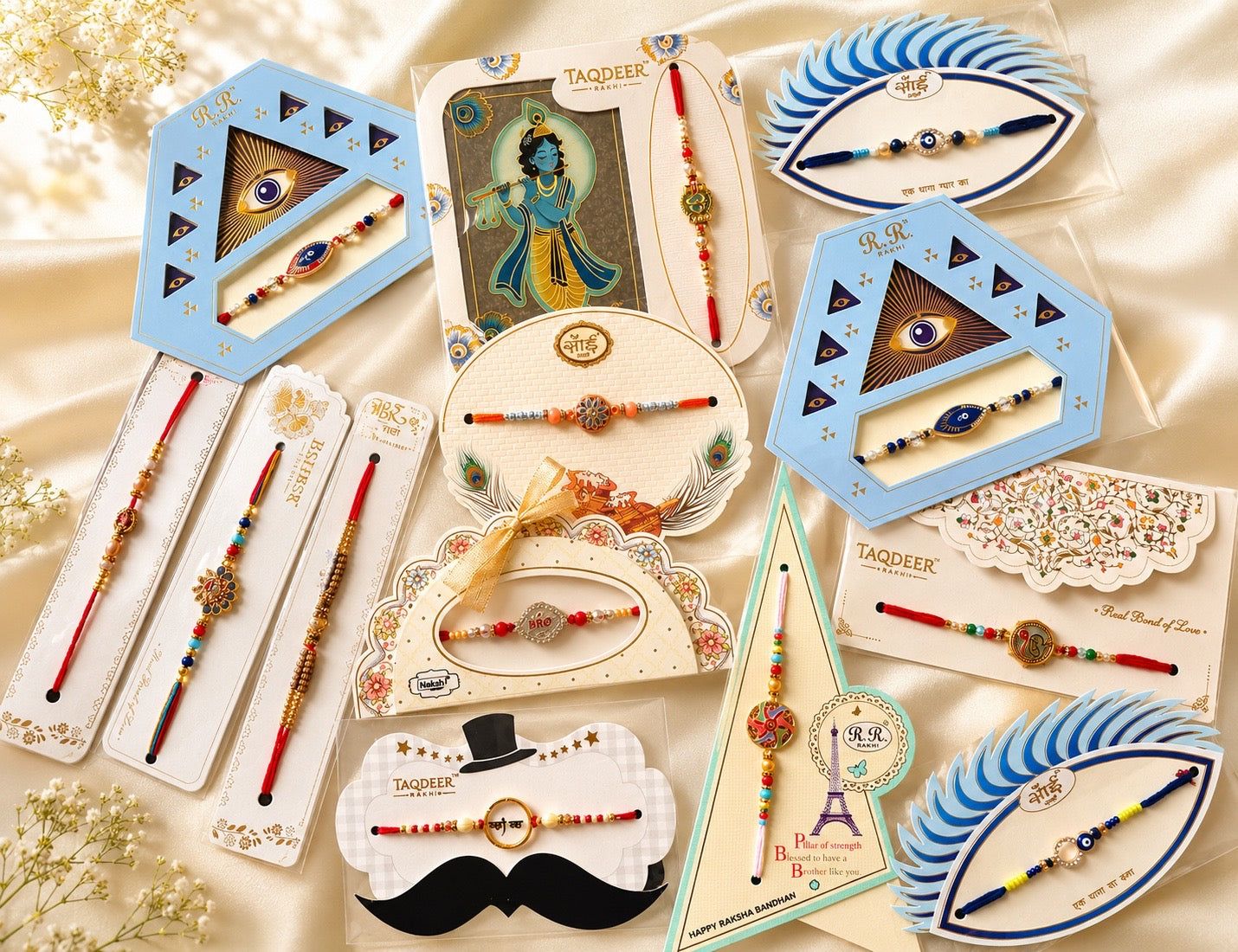 India to India only- premium assorted rakhi designs
