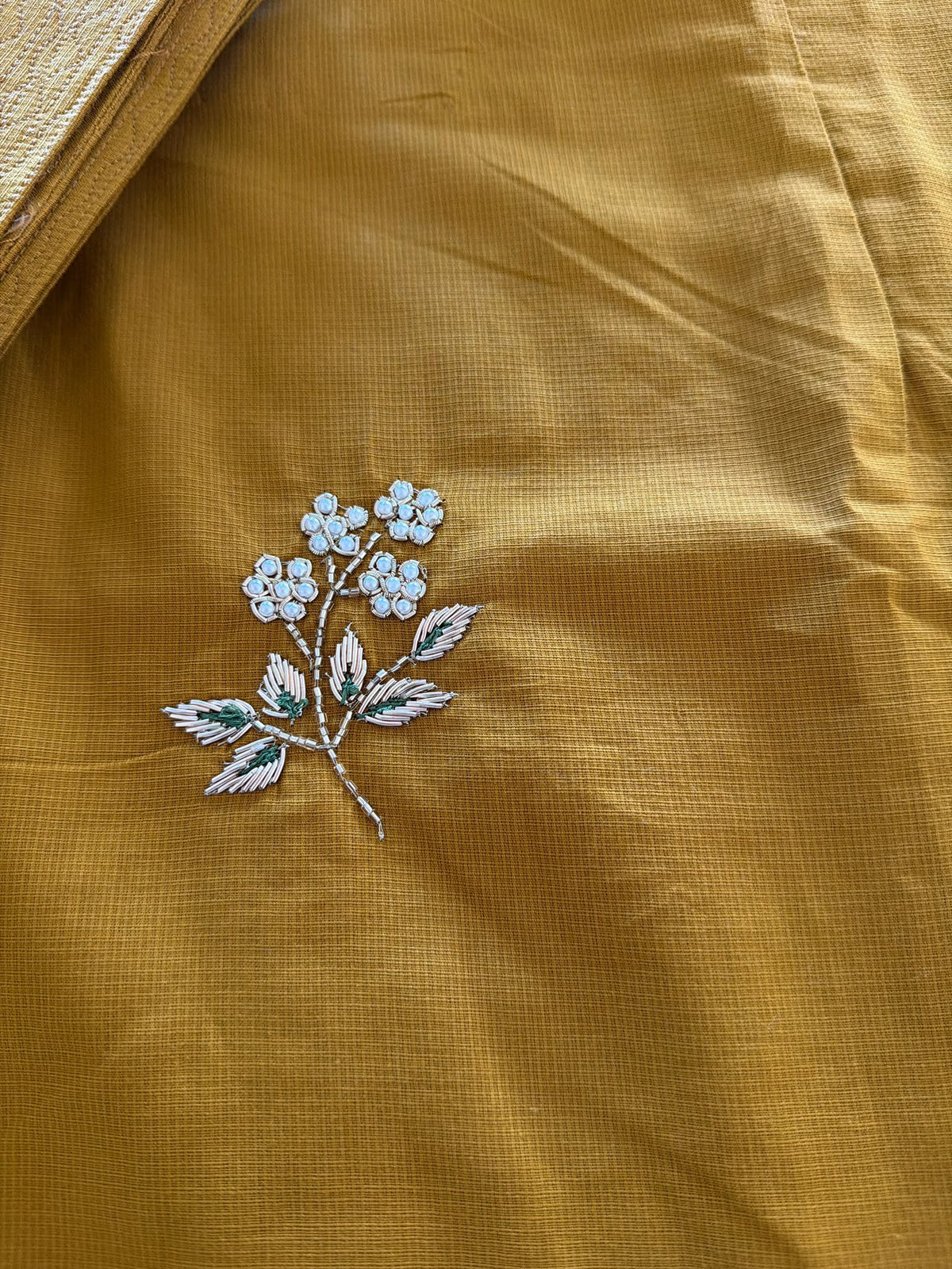 Burberry handwork semi party wear suit in mustard colour- Code 280