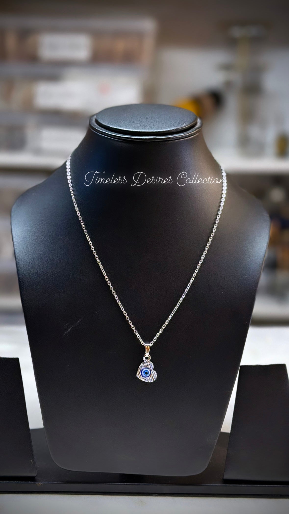 Evil Eye Heart Shape Necklace