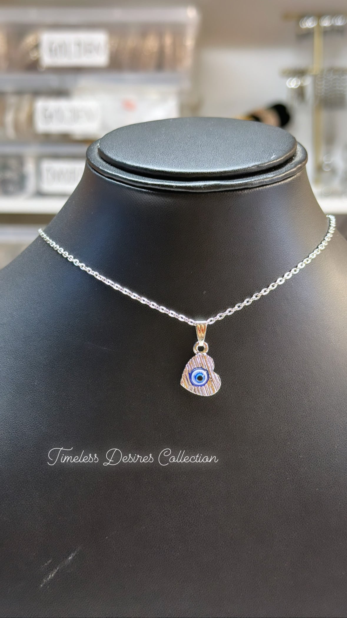 Evil Eye Heart Shape Necklace