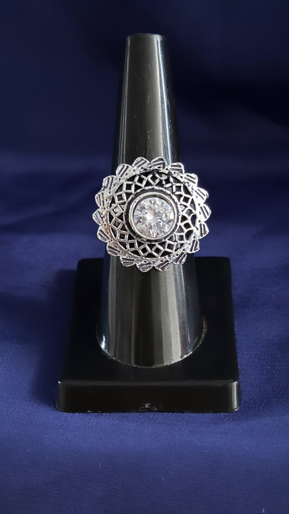Medium Sized oxidised adjustable rings