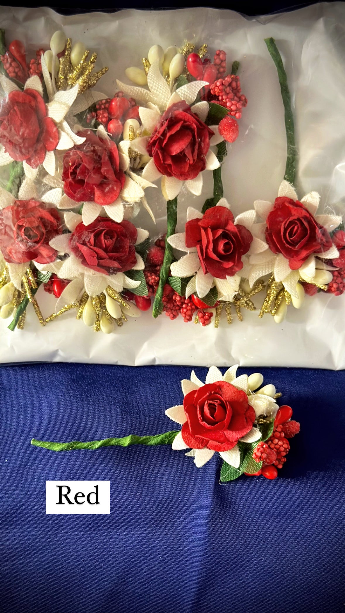 Flower Hair Pins (TD-4, Colours 6)