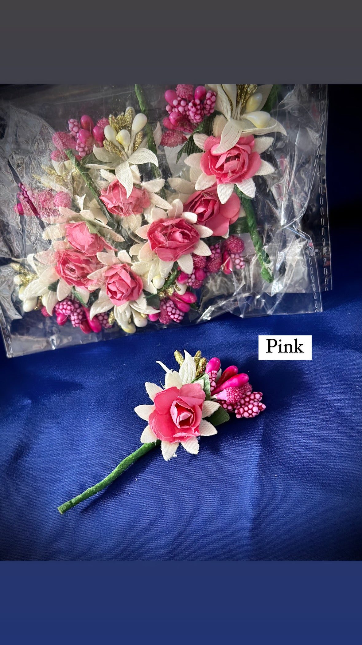 Flower Hair Pins (TD-4, Colours 6)