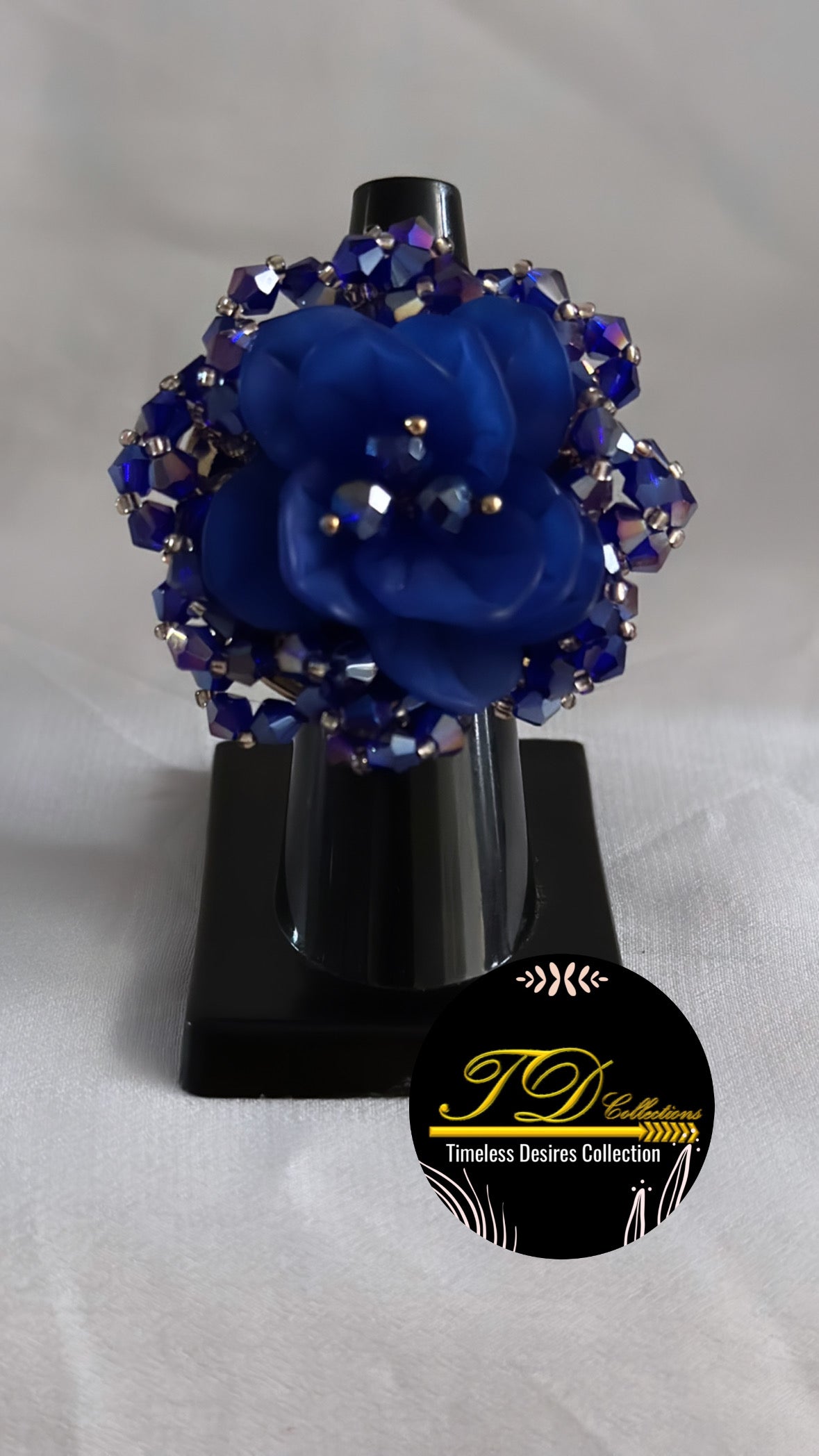 Crystal Rose Adjustable Rings ( 6 Colours )
