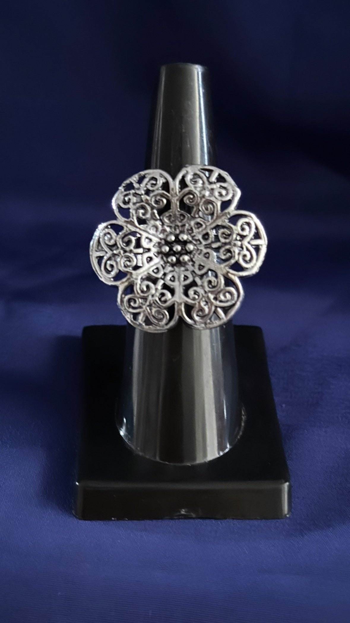 Medium Sized oxidised adjustable rings