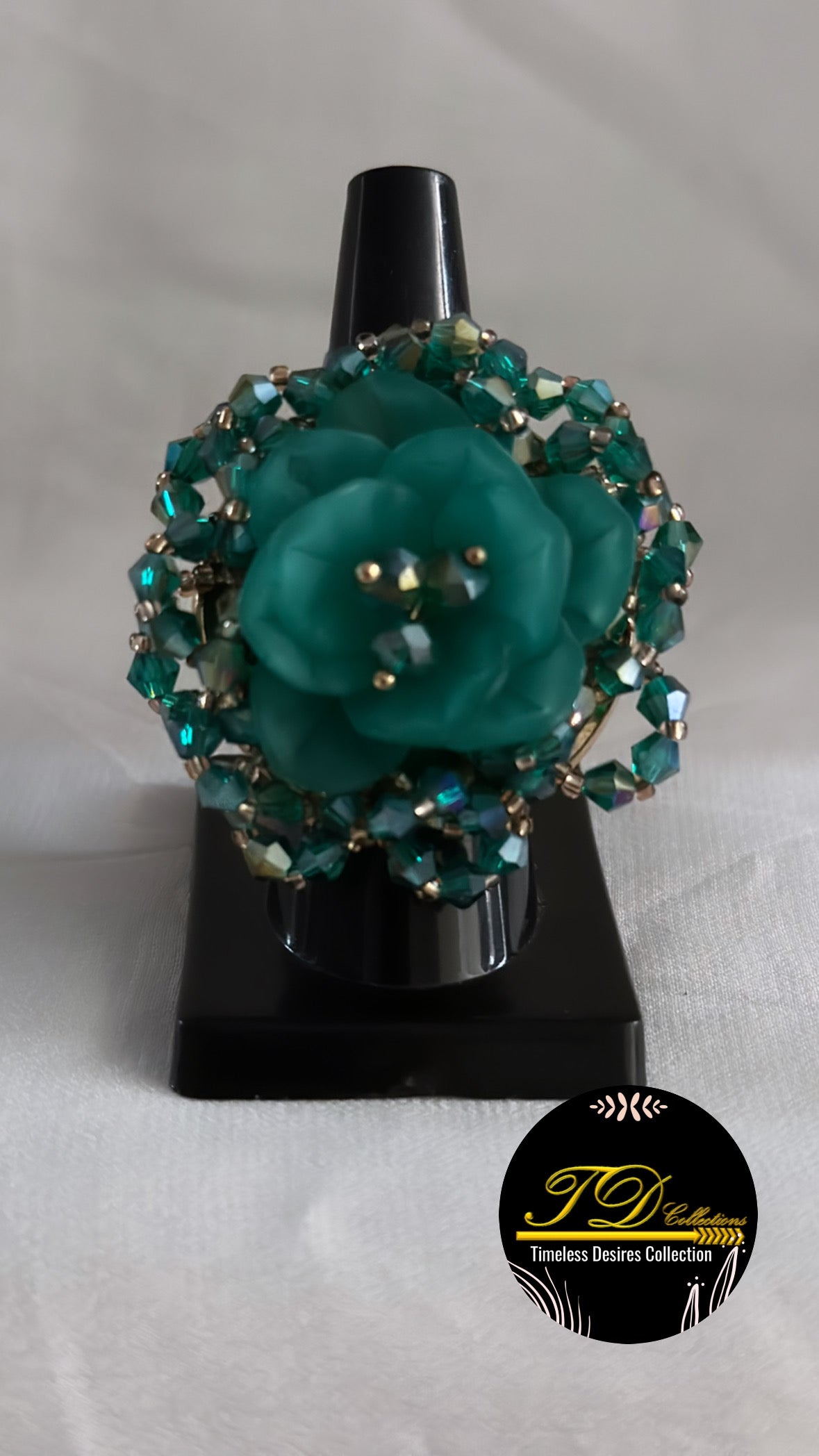 Crystal Rose Adjustable Rings ( 6 Colours )
