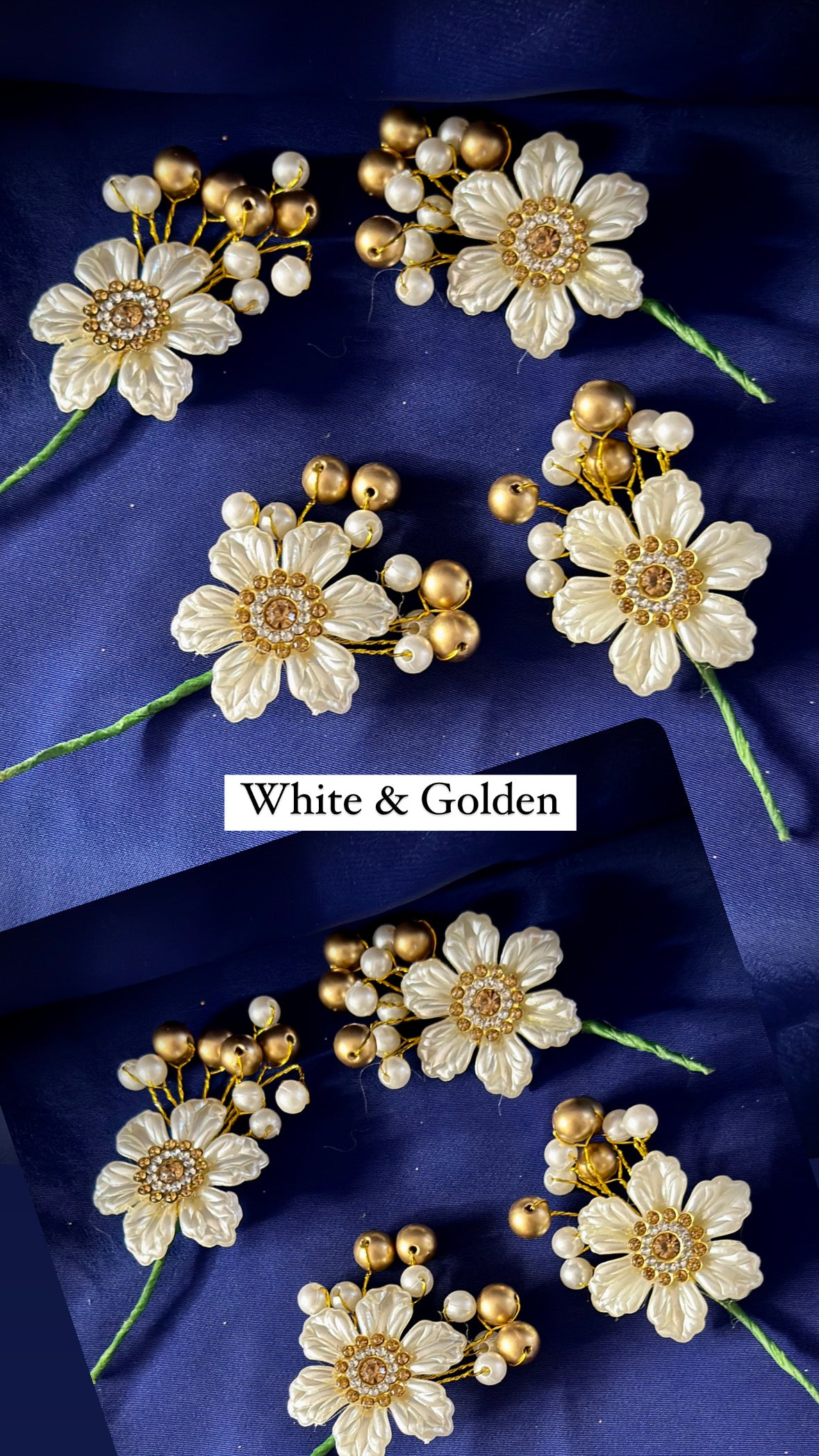 Flower Hair Pins (TD-4, Colours 6)