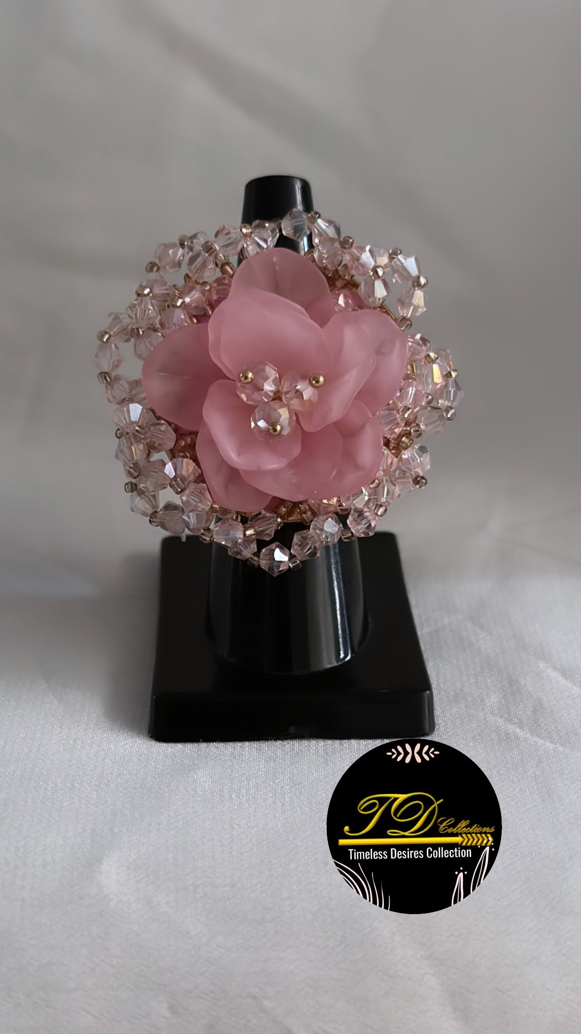 Crystal Rose Adjustable Rings ( 6 Colours )