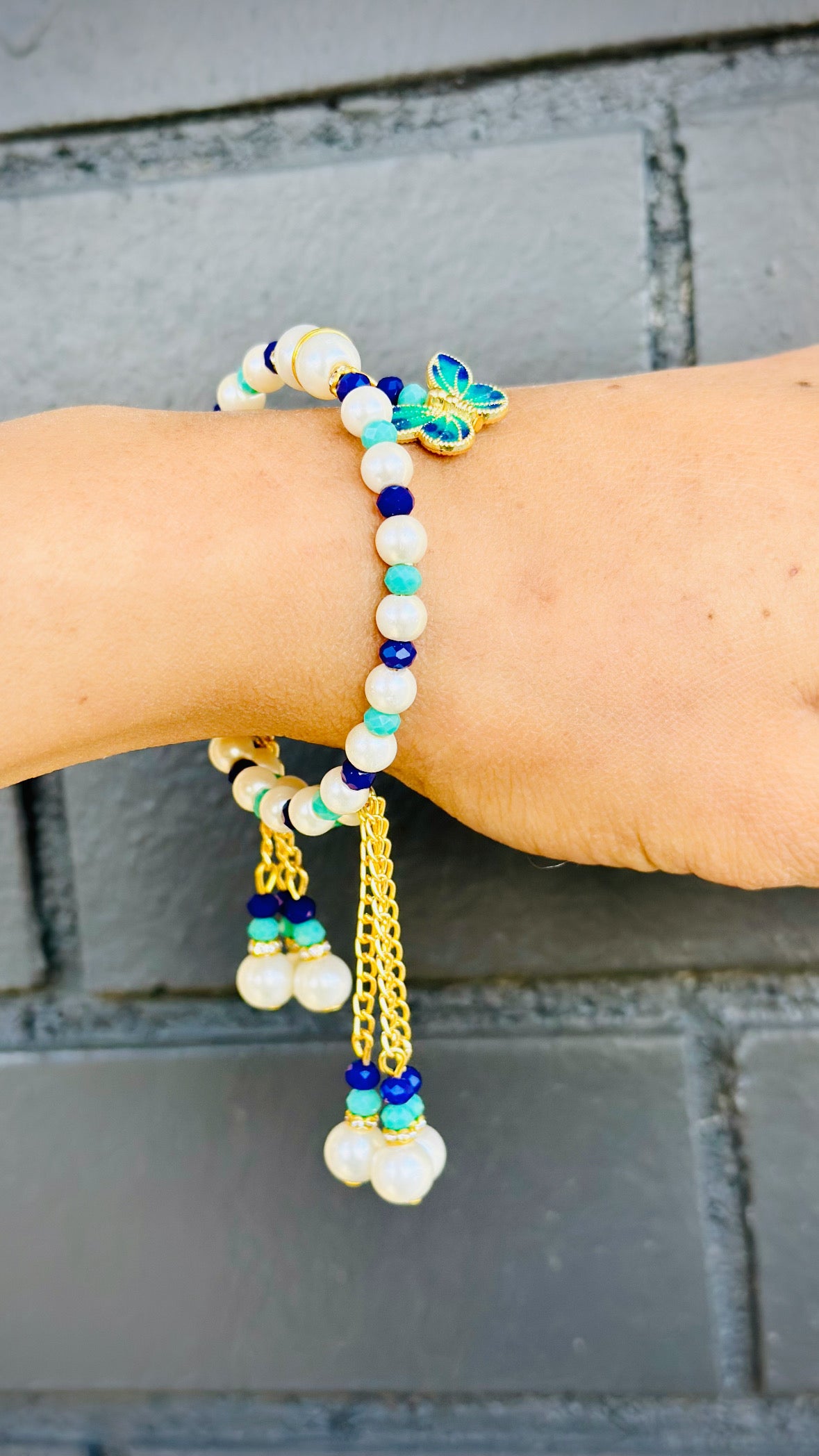 Butterfly Hanging Rakhi / Rakhdi Bracelets for sister or bhabi ( Adjustable in size )- A20