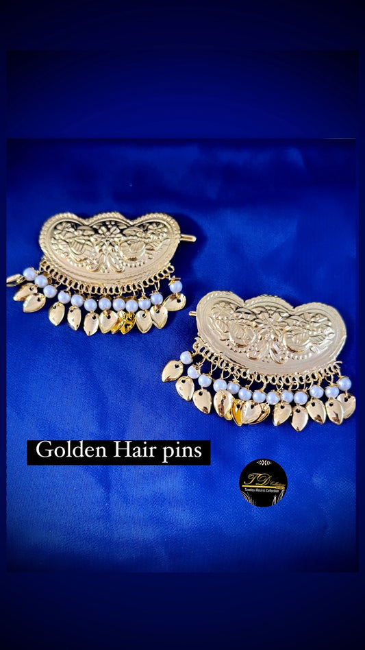Golden Hair Pins ( Punjabi Traditional Suiya )