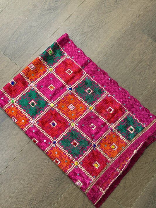 Pink Phulkari - code: 0008