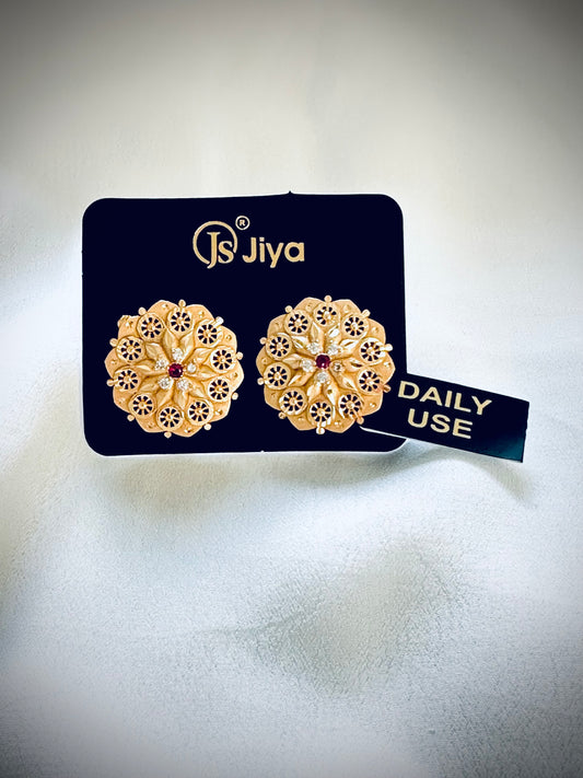 Gold Look Earrings, ( Code: 50 )