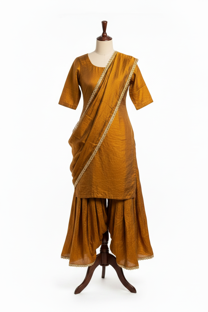 Sharara suit in brown colour - Code 026