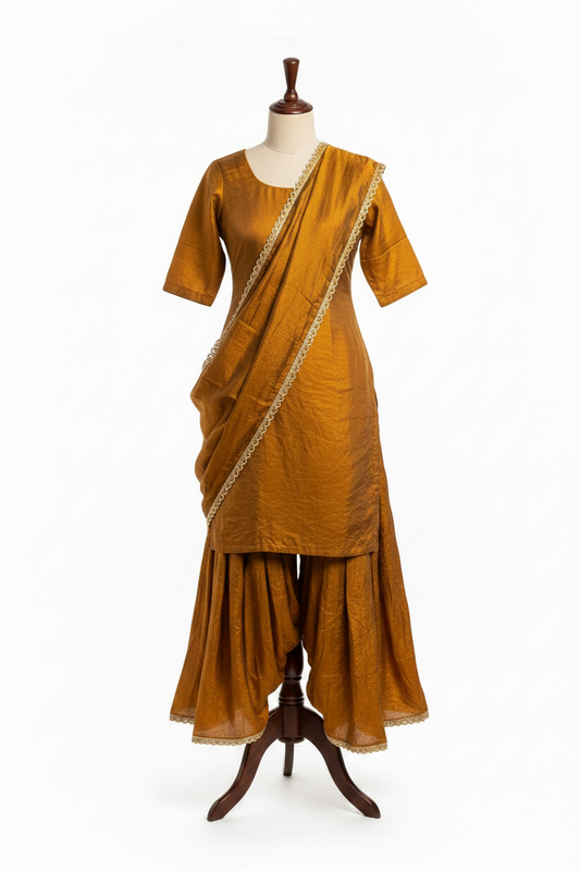 Sharara suit in brown colour - Code 026