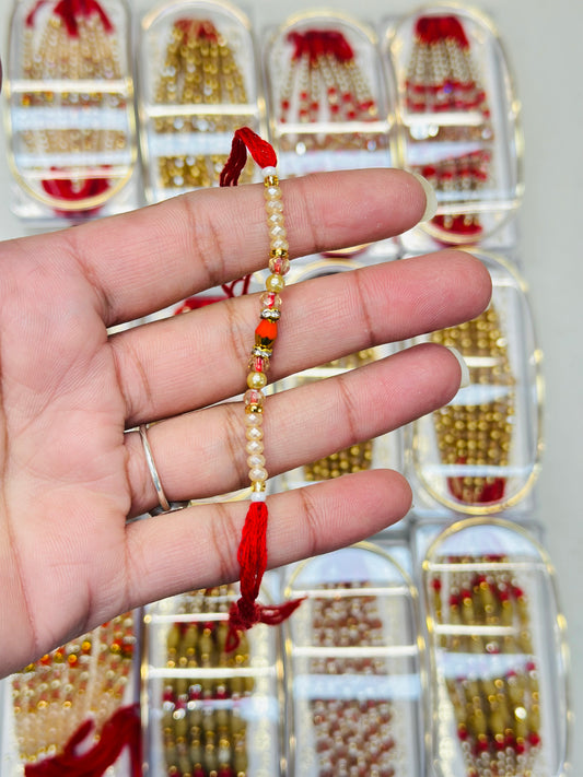 Thread Rakhi / Rakhdi Per PC- Assorted designs as per availability  ( India to India only )